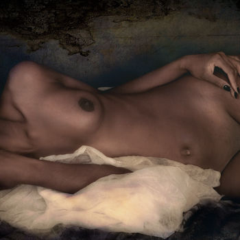 Fotografie getiteld "Black-Lady" door Philippe Bousseau, Origineel Kunstwerk, Digitale fotografie