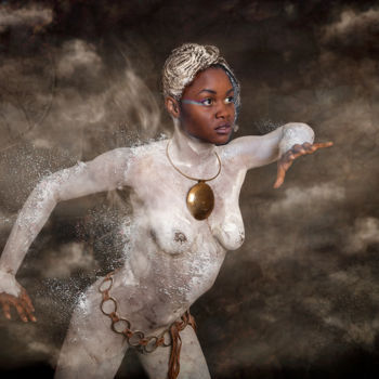 Photography titled "Black Lady Kalinda" by Philippe Bousseau, Original Artwork, Digital Photography