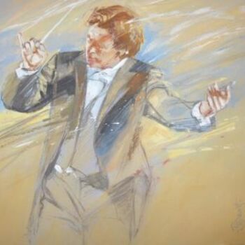 Malerei mit dem Titel "Chef d'orchestre" von Philippe Bouvet, Original-Kunstwerk