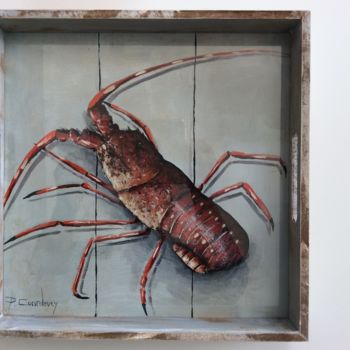 Painting titled "Plateau langouste" by Philippe Coeurdevey, Original Artwork, Acrylic