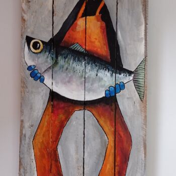 Painting titled "SARDINES DE CONCARN…" by Philippe Coeurdevey, Original Artwork