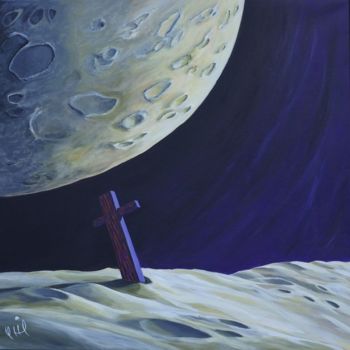 Pittura intitolato "Mission to Mars" da Philippe Corp, Opera d'arte originale, Olio