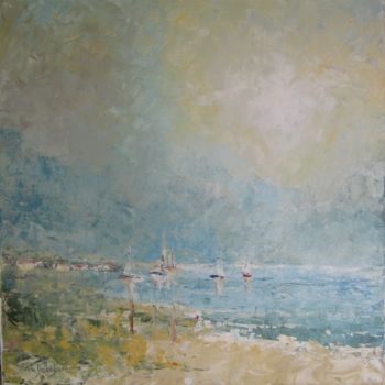 Painting titled "Bord du bassin d'Ar…" by Philippe Delaballe, Original Artwork