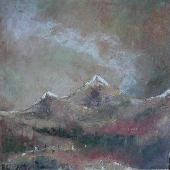Painting titled "Dans les Alpes" by Philippe Delaballe, Original Artwork, Oil