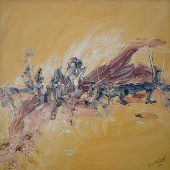 Painting titled "Désert" by Philippe G Maillet, Original Artwork