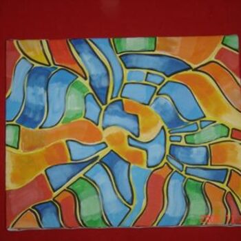 Painting titled "soleil.." by Cc18, Original Artwork