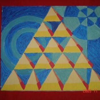 Peinture intitulée "pyramide de pyramid…" par Cc18, Œuvre d'art originale