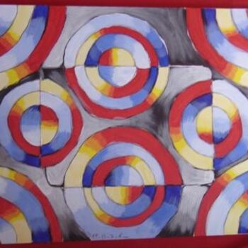 Peinture intitulée "cercles.." par Cc18, Œuvre d'art originale