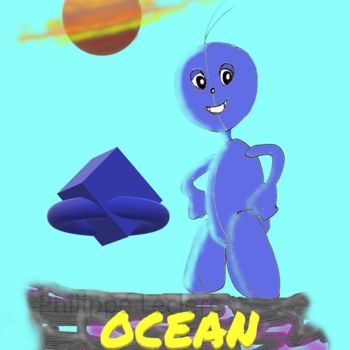 Digital Arts titled "Ocean, the first ec…" by Philippe Leclerc, Graphiste, Original Artwork