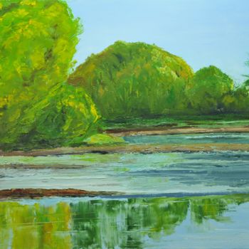 Painting titled "la Loire en amont d…" by Philip Moreau, Original Artwork, Oil