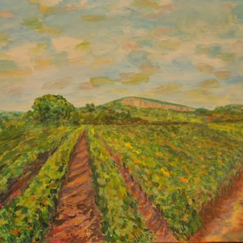 Peinture intitulée "vignes vers les hau…" par Philip Moreau, Œuvre d'art originale, Acrylique