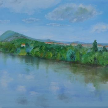 Painting titled "la Loire vers Yssin…" by Philip Moreau, Original Artwork, Oil