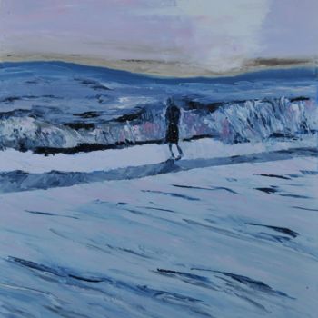 Peinture intitulée "dans la neige" par Philip Moreau, Œuvre d'art originale, Huile