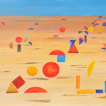 Pintura titulada "la plage" por Philip Moreau, Obra de arte original, Acrílico