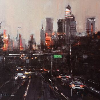 Painting titled "Hoboken , réf : 2631" by Philippe Perennou, Original Artwork, Acrylic Mounted on Wood Stretcher frame