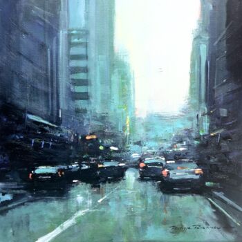 Painting titled "New York, n° 2483" by Philippe Perennou, Original Artwork, Acrylic Mounted on Wood Stretcher frame