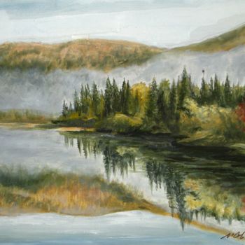 Painting titled "Mont-Tremblant" by Normand Philippe, Original Artwork, Oil