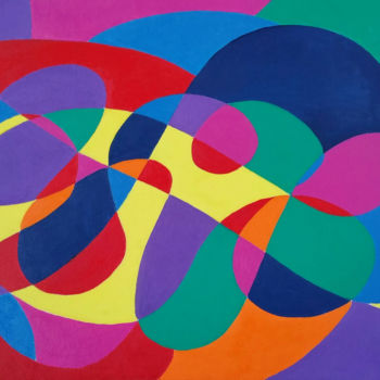 Peinture intitulée "Jeux de couleurs" par Philippe Van Bellinghen, Œuvre d'art originale, Huile