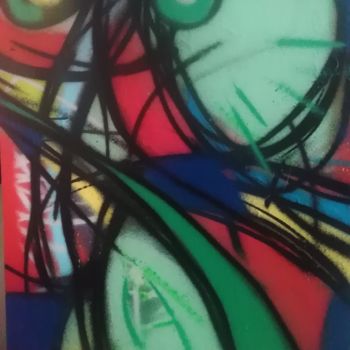 Painting titled "img-20181211-113234…" by Mecka, Original Artwork, Spray paint