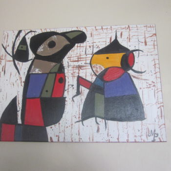 Peinture intitulée "Le lapin et la ciga…" par Philipps.Pagès.Michèle, Œuvre d'art originale, Acrylique