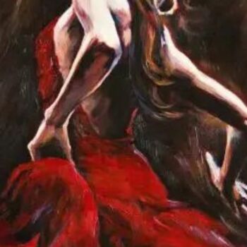 "Flamenco Dancer I" başlıklı Tablo Phill Bello tarafından, Orijinal sanat, Petrol