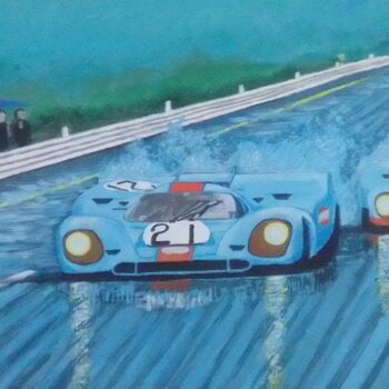 Peinture intitulée "Le Mans" par Phillip Matthews, Œuvre d'art originale, Acrylique