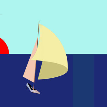 Arte digital titulada "Sailing in May with…" por Phillip Reese, Obra de arte original, Trabajo Digital 2D