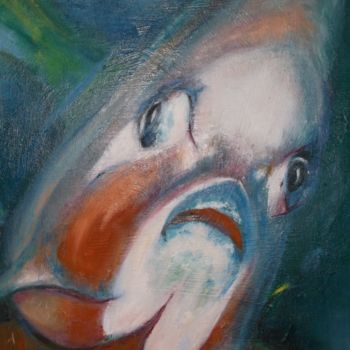Painting titled "monstre des abysces" by Philo, Original Artwork, Oil