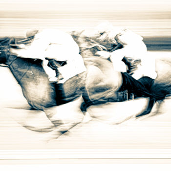 Photographie intitulée "Chevaux de course" par Philippe Loze, Œuvre d'art originale, Photographie numérique