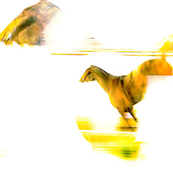 Fotografie mit dem Titel "Le cheval jaune" von Philippe Loze, Original-Kunstwerk, Digitale Fotografie