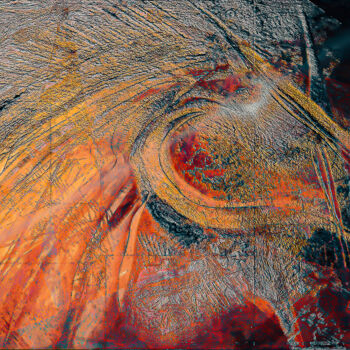 Photographie intitulée "Cheval minéral" par Philippe Loze, Œuvre d'art originale, Photographie manipulée