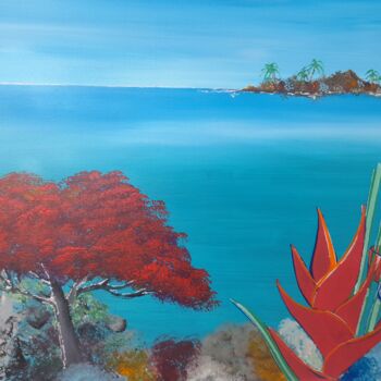 Painting titled "PARADISE" by Philovades, Original Artwork, Acrylic
