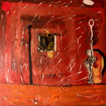 Painting titled "ROSSO" by Sergio Santilli, Original Artwork