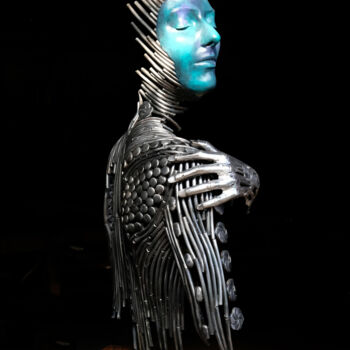 Skulptur mit dem Titel "L 'attrape rêve" von Phils, Original-Kunstwerk, Metalle