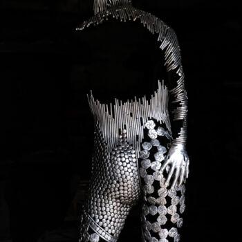 Sculpture titled "androméde" by Phils, Original Artwork, Metals