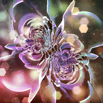 Arts numériques intitulée "Comme une fleur" par Phim, Œuvre d'art originale, Peinture numérique