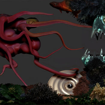 Digital Arts titled "Abyss" by Michele Poenicia, Original Artwork, 3D Modeling