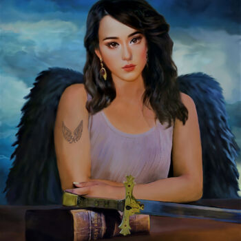 Digital Arts titled "Angel" by Michele Poenicia, Original Artwork, Digital Painting