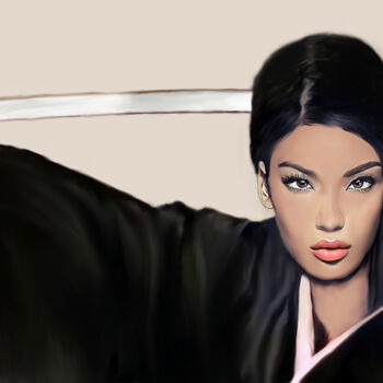 Digital Arts titled "Geisha" by Michele Poenicia, Original Artwork, Digital Painting