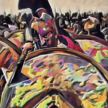 Digital Arts titled "Spartans" by Michele Poenicia, Original Artwork, Digital Painting
