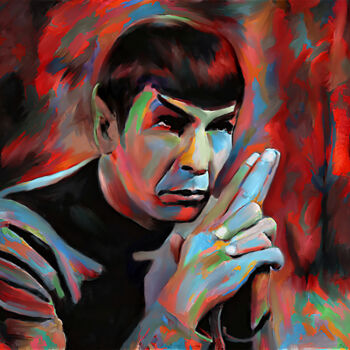 Digital Arts titled "Spock" by Michele Poenicia, Original Artwork, Digital Painting