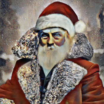 Digital Arts titled "Portrait of Santa C…" by Michele Poenicia, Original Artwork, Digital Painting