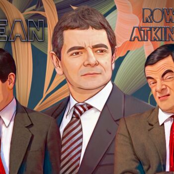 Arte digital titulada "Mr Bean" por Phoenix Arts, Obra de arte original, Pintura Digital