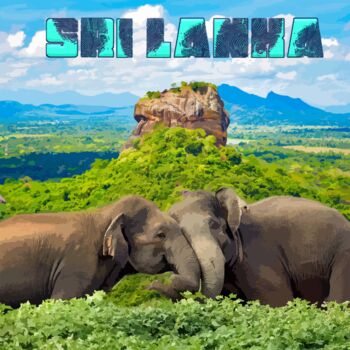 Arts numériques intitulée "Sri Lanka" par Phoenix Arts, Œuvre d'art originale, Peinture numérique