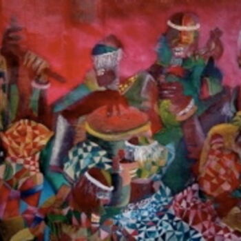 Painting titled "Dr Gama,s Cloth" by Nico Phooko, Original Artwork, Oil