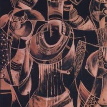 Pintura titulada "WOMEN OF AFRICA" por Nico Phooko, Obra de arte original