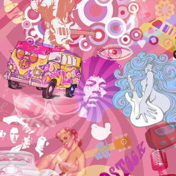 Arts numériques intitulée "Psychédelic dream" par Nikole Daussin, Œuvre d'art originale, Travail numérique 2D