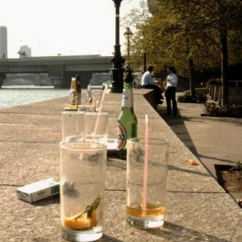 Photographie intitulée "Londres - La Tamise" par Josiane Karanian Boularot, Œuvre d'art originale