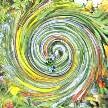 数字艺术 标题为“La spirale de l'uni…” 由Josiane Karanian Boularot, 原创艺术品, 数字油画