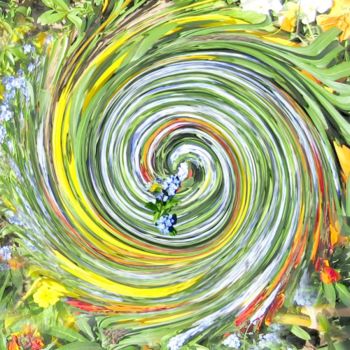 Digital Arts titled "La spirale de l'uni…" by Josiane Karanian Boularot, Original Artwork, Digital Painting